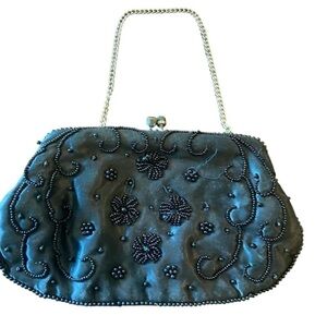 Vintage Legit 1960’s Elegant Black Beaded Women's Bag